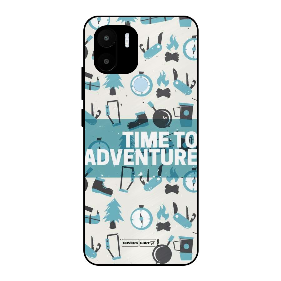 Time To Adventure Blazing Blue Metal Back Case for Redmi A2+