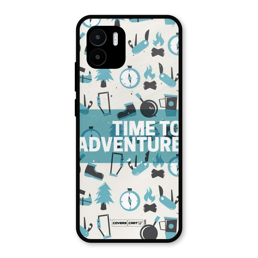 Time To Adventure Blazing Blue Metal Back Case for Redmi A2