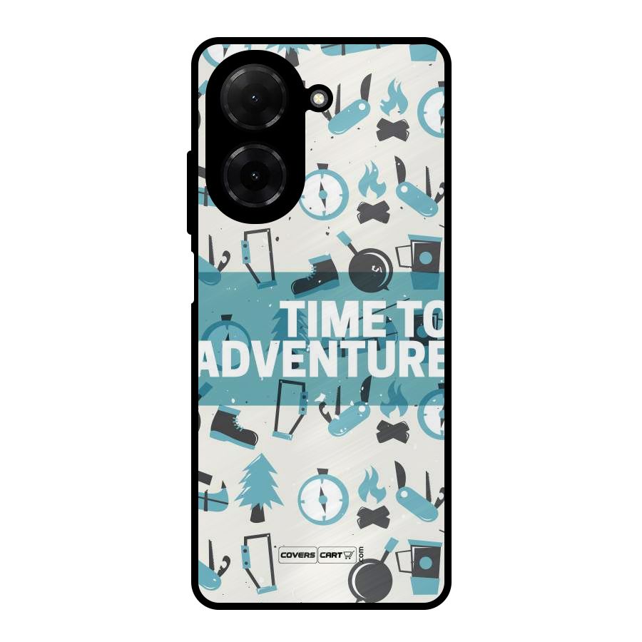Time To Adventure Blazing Blue Metal Back Case for Redmi A5 4G