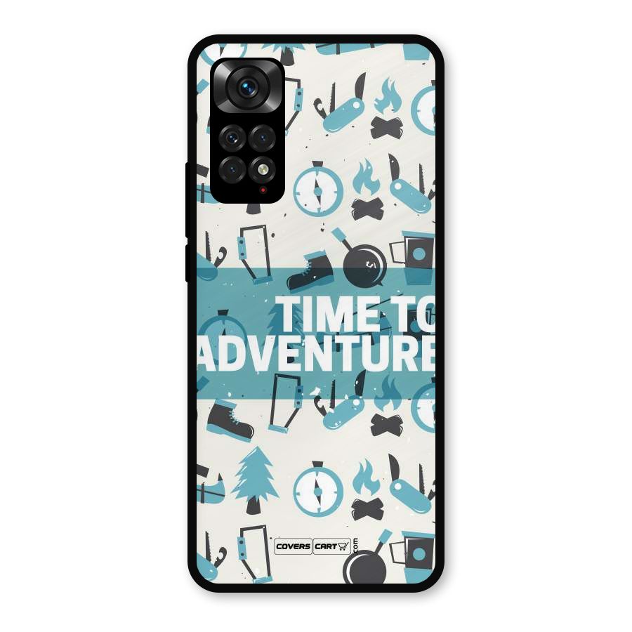Time To Adventure Blazing Blue Metal Back Case for Redmi Note 11
