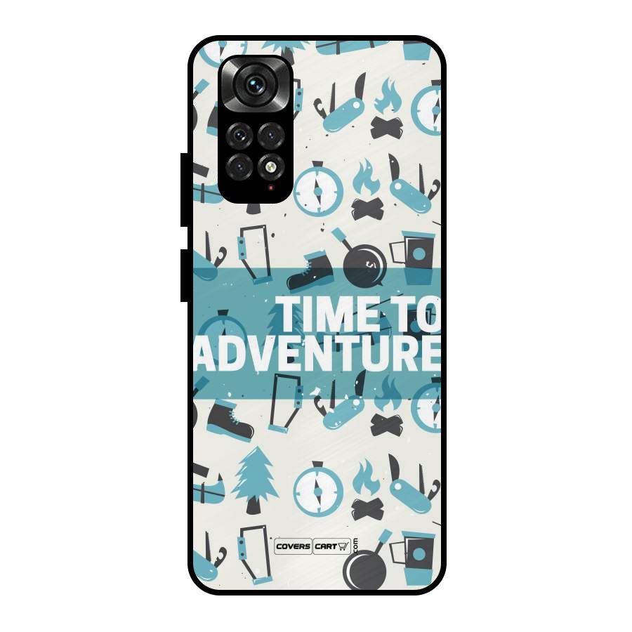Time To Adventure Blazing Blue Metal Back Case for Redmi Note 11 Pro Plus 5G