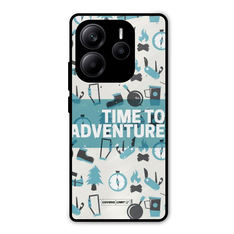 Time To Adventure Blazing Blue Metal Back Case for Redmi Note 14 5G