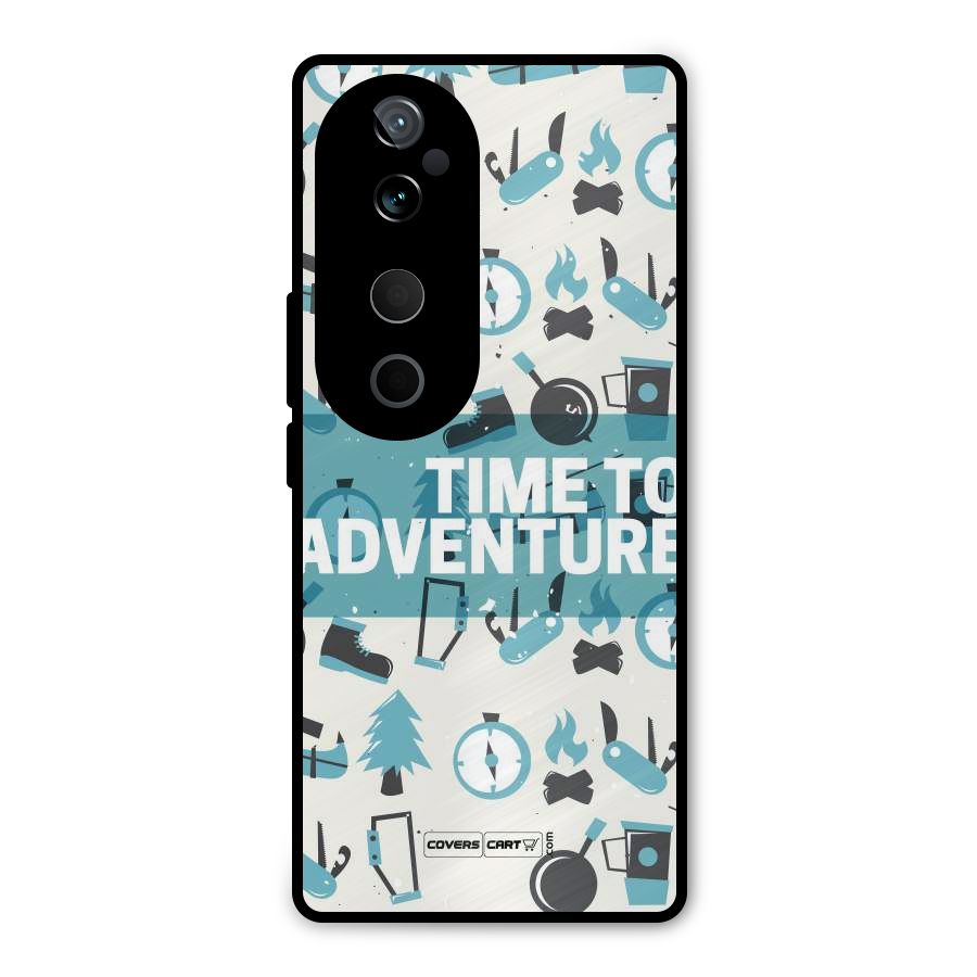 Time To Adventure Blazing Blue Metal Back Case for Vivo T3 Ultra