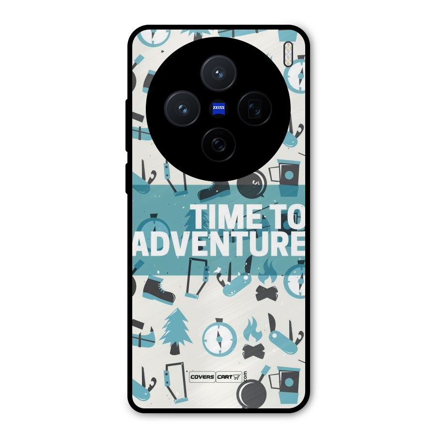 Time To Adventure Blazing Blue Metal Back Case for Vivo X200