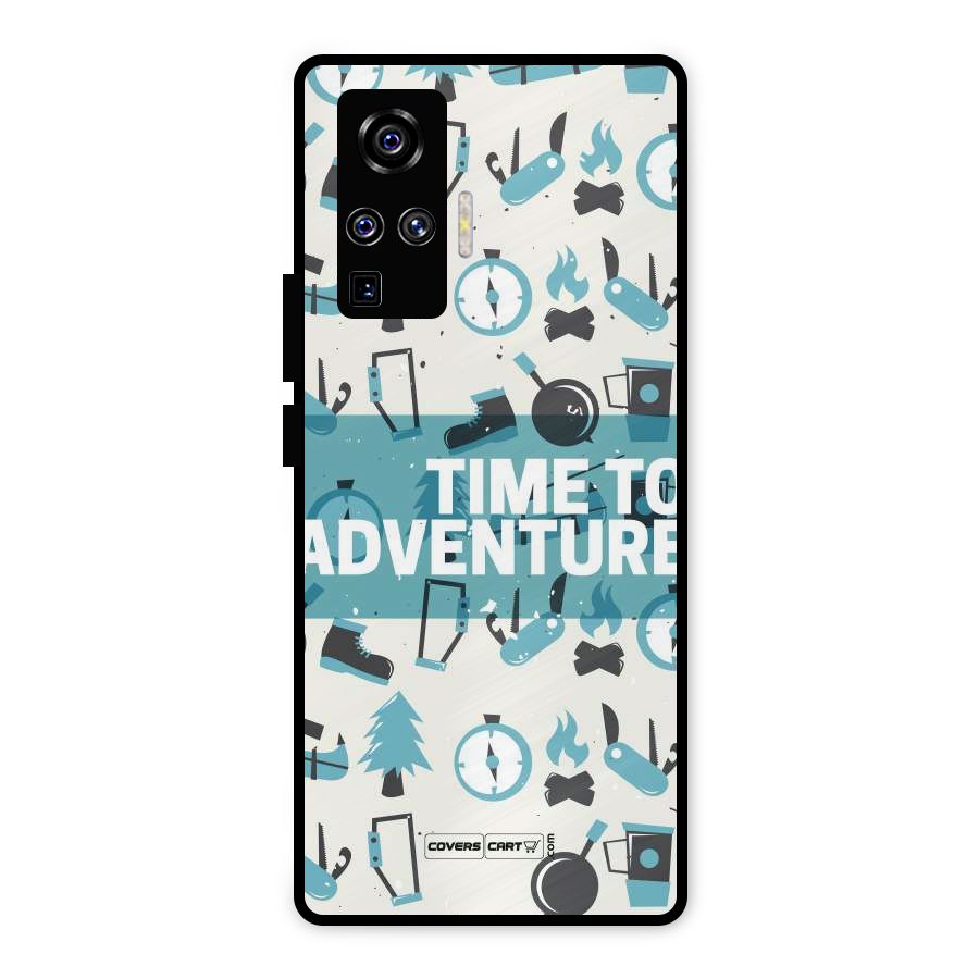 Time To Adventure Blazing Blue Metal Back Case for Vivo X50 Pro