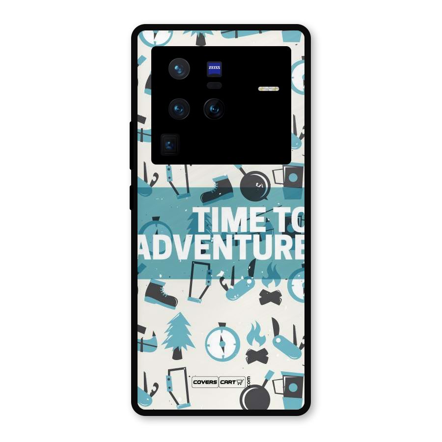 Time To Adventure Blazing Blue Metal Back Case for Vivo X80 Pro
