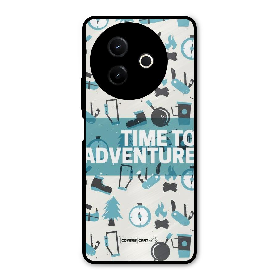 Time To Adventure Blazing Blue Metal Back Case for Vivo Y39