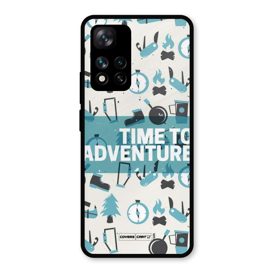 Time To Adventure Blazing Blue Metal Back Case for Xiaomi 11i Hypercharge 5G