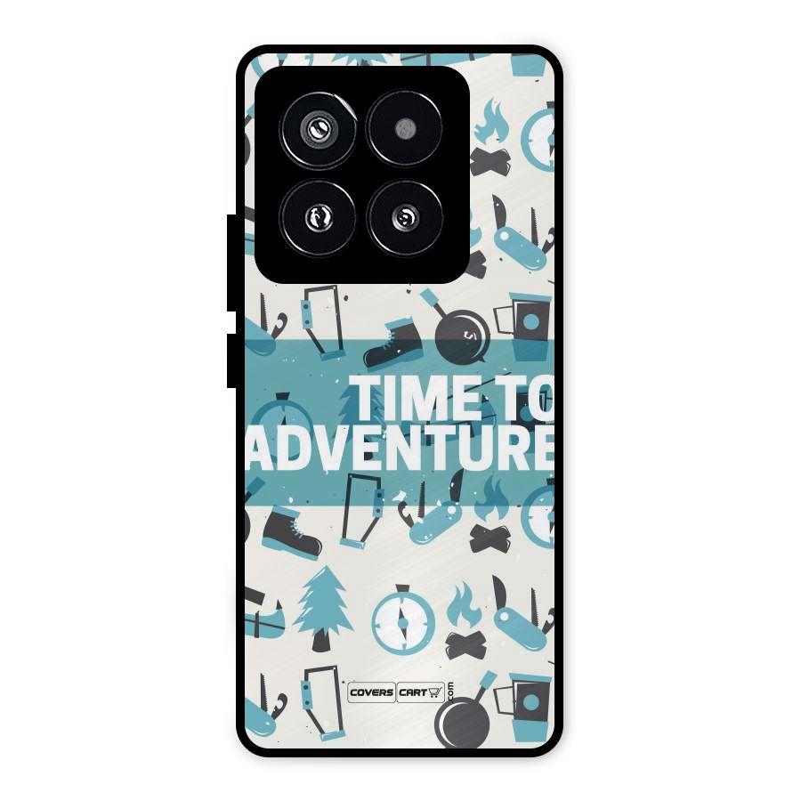 Time To Adventure Blazing Blue Metal Back Case for Xiaomi 14 Pro