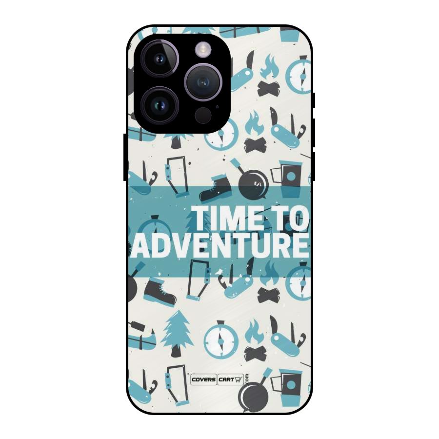 Time To Adventure Blazing Blue Metal Back Case for iPhone 14 Pro Max