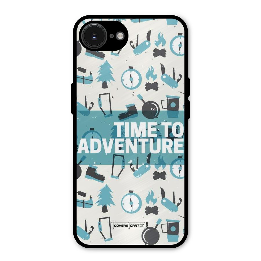 Time To Adventure Blazing Blue Metal Back Case for iPhone 16e