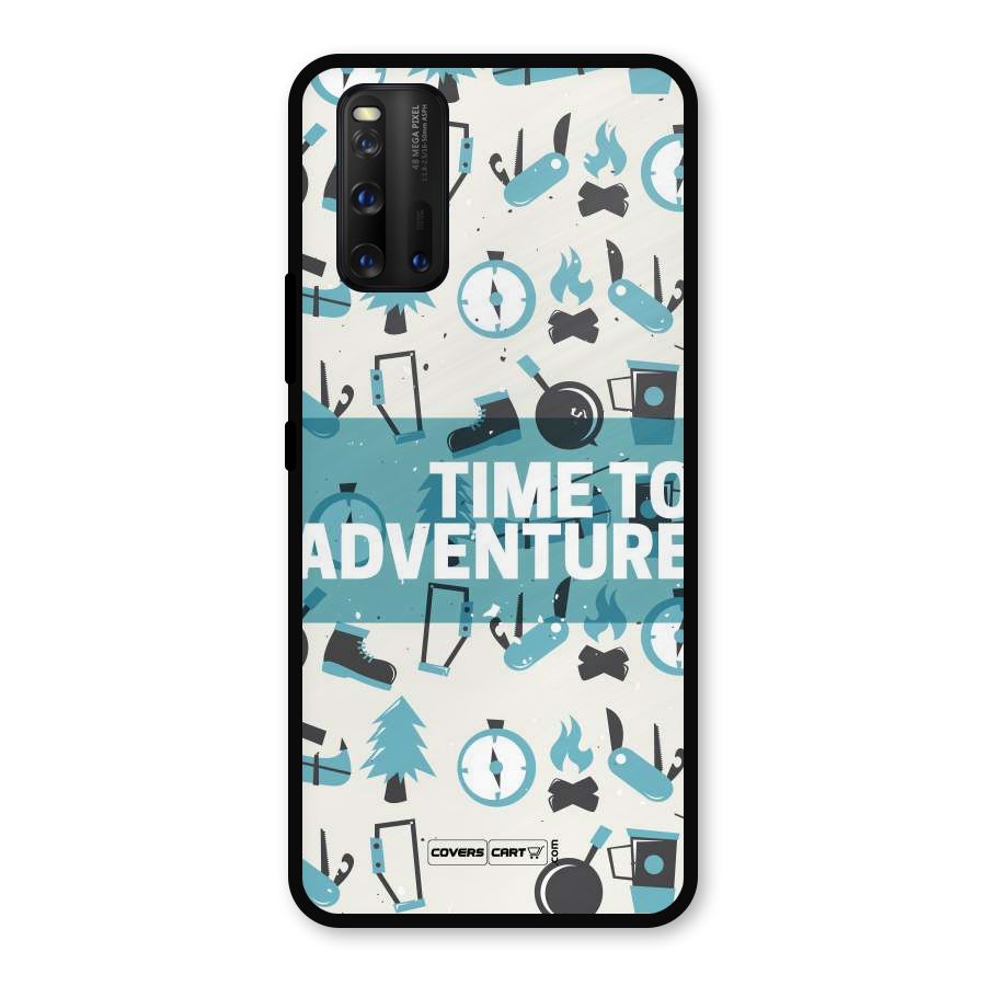Time To Adventure Blazing Blue Metal Back Case for iQOO 3