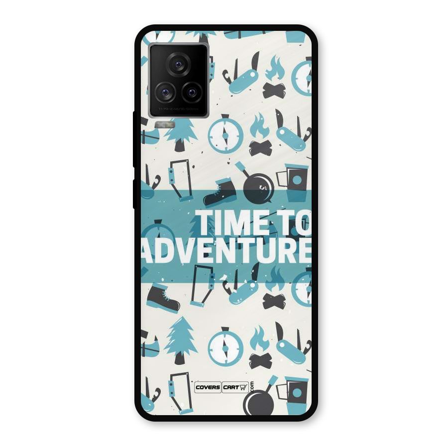 Time To Adventure Blazing Blue Metal Back Case for iQOO 7 Legend 5G
