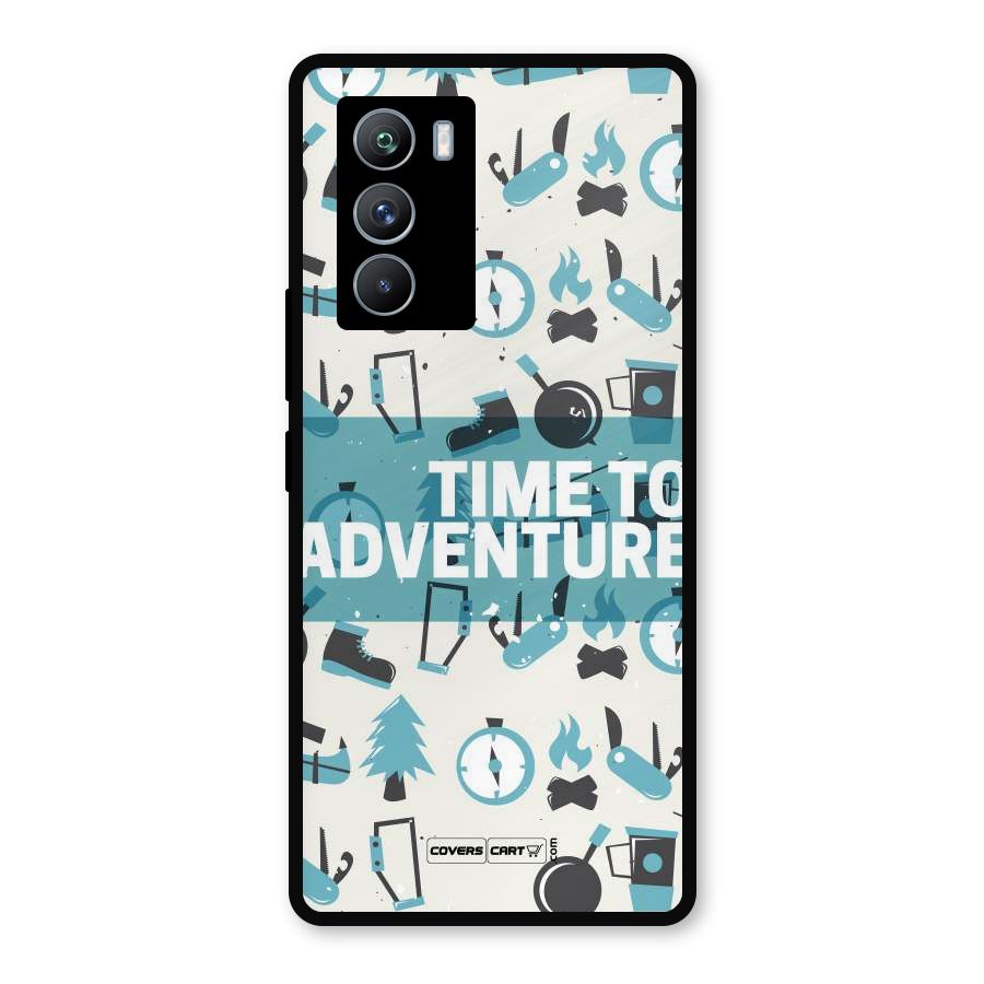 Time To Adventure Blazing Blue Metal Back Case for iQOO 9 SE