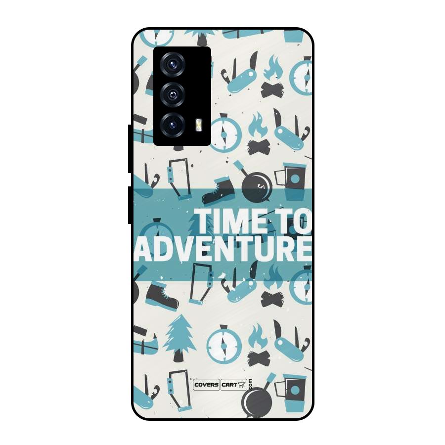 Time To Adventure Blazing Blue Metal Back Case for iQOO Z5