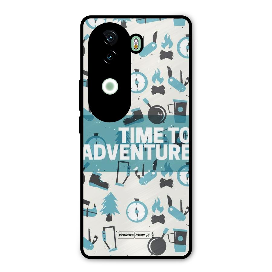 Time To Adventure Blazing Blue Metal Back Case for iQOO Z9s