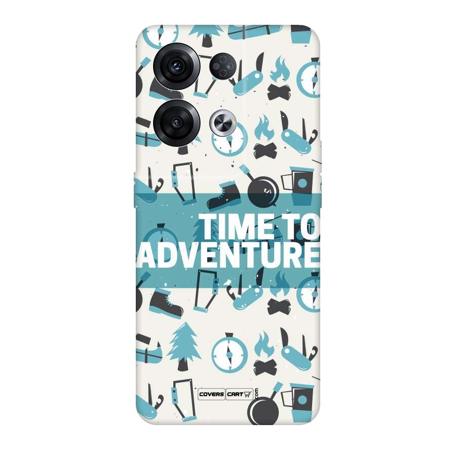 Time To Adventure Blazing Blue Original Polycarbonate Back Case for Oppo Reno8 Pro 5G