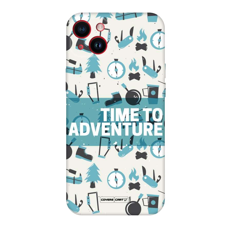 Time To Adventure Blazing Blue Original Polycarbonate Back Case for iPhone 14 Plus