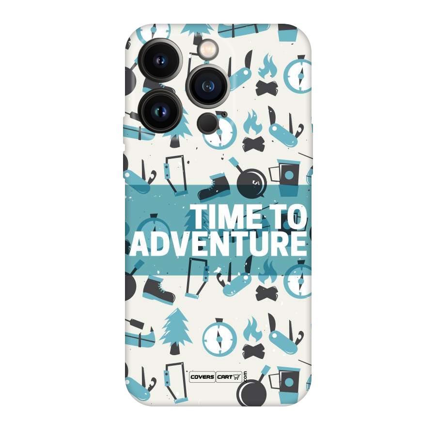 Time To Adventure Blazing Blue Original Polycarbonate Back Case for iPhone 14 Pro