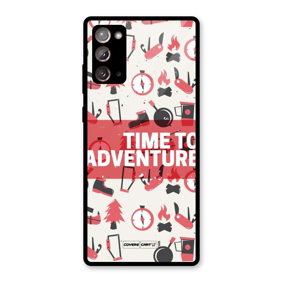 Time To Adventure Radiant Red Glass Back Case for Galaxy Note 20