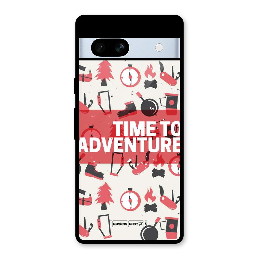 Time To Adventure Radiant Red Glass Back Case for Google Pixel 7a