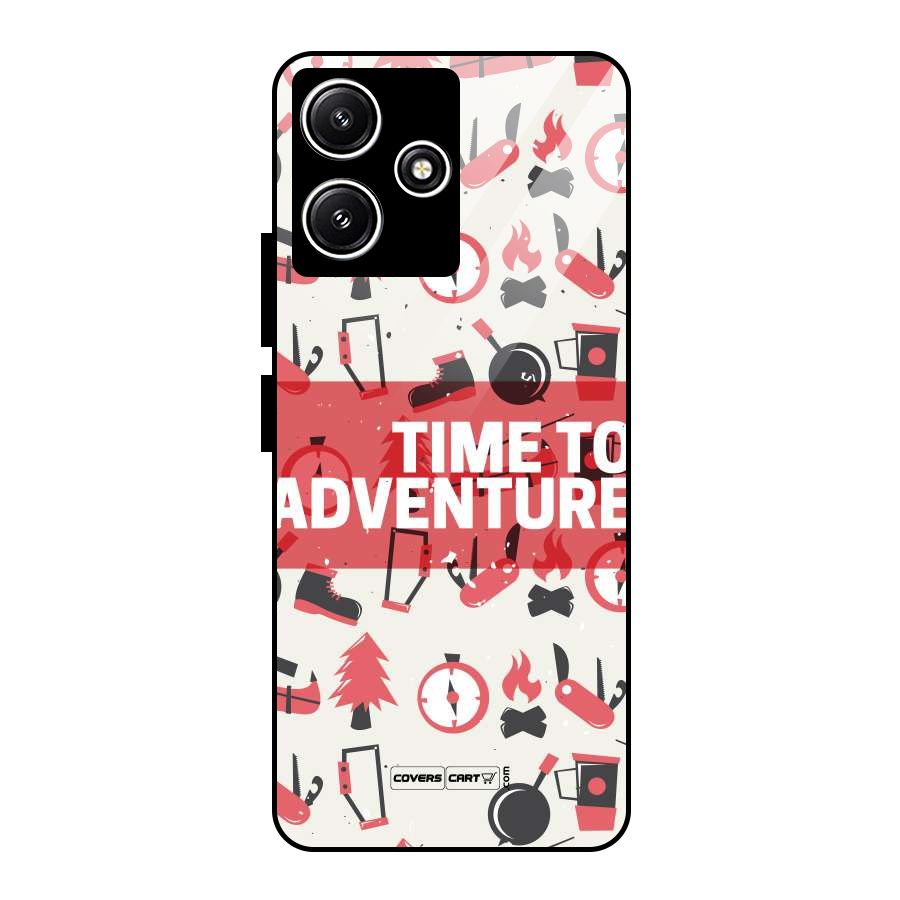 Time To Adventure Radiant Red Glass Back Case for Poco M6 Pro