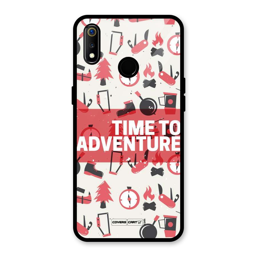 Time To Adventure Radiant Red Glass Back Case for Realme 3i