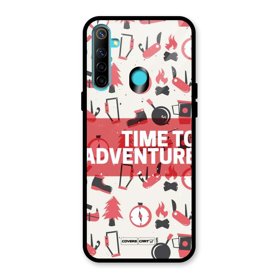 Time To Adventure Radiant Red Glass Back Case for Realme 5