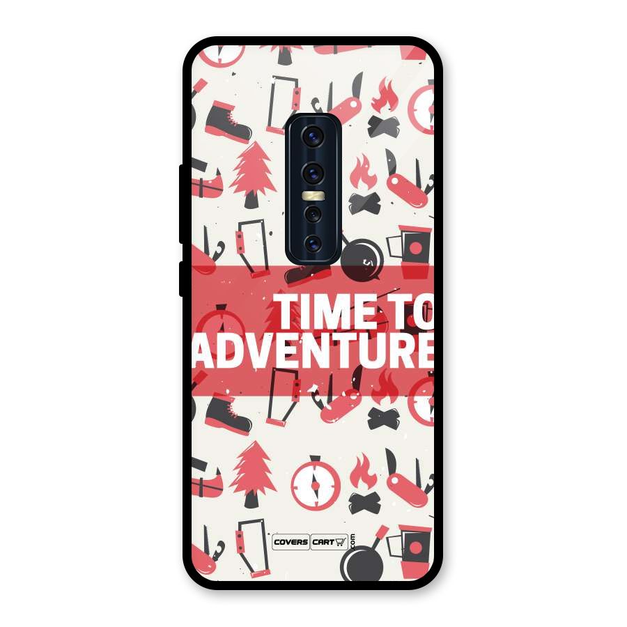 Time To Adventure Radiant Red Glass Back Case for Vivo V17 Pro