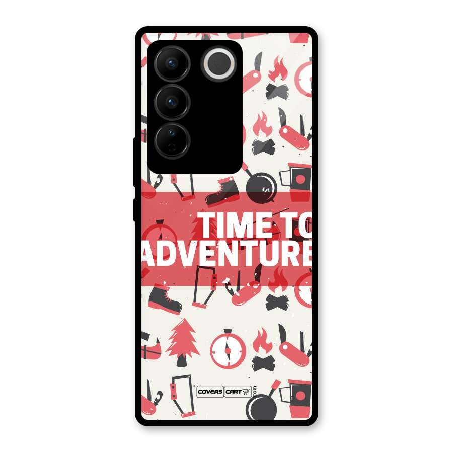 Time To Adventure Radiant Red Glass Back Case for Vivo V27