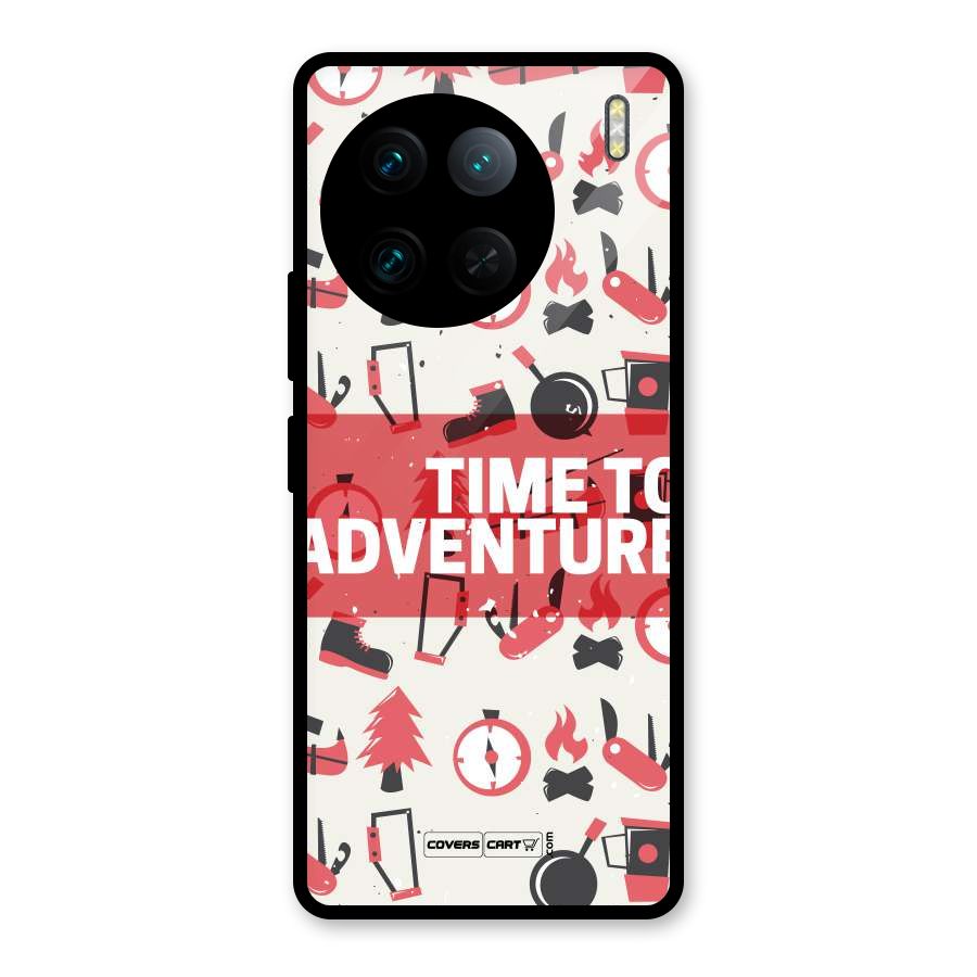 Time To Adventure Radiant Red Glass Back Case for Vivo X90 Pro