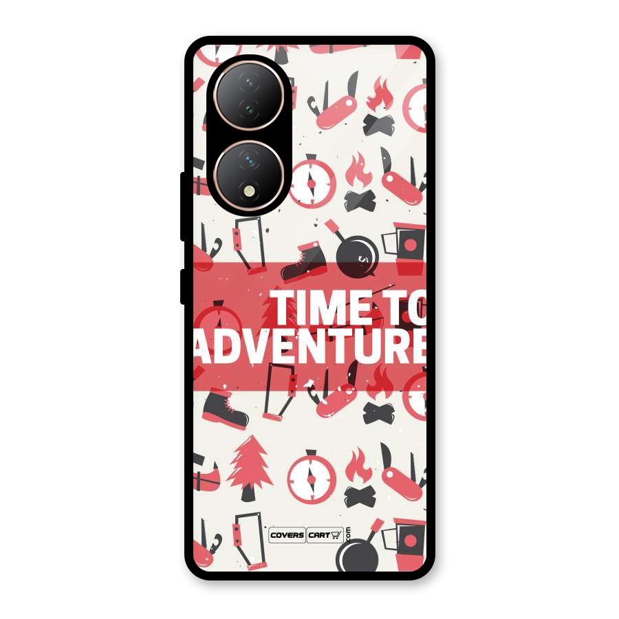 Time To Adventure Radiant Red Glass Back Case for Vivo Y100A