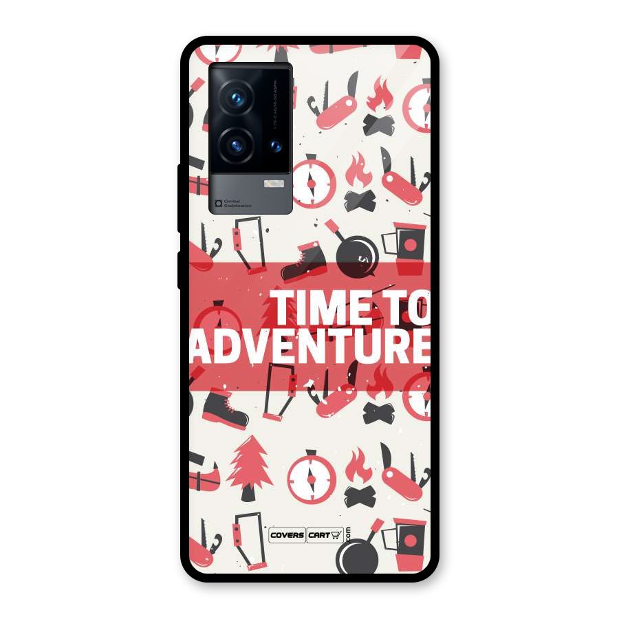 Time To Adventure Radiant Red Glass Back Case for iQOO 9 5G