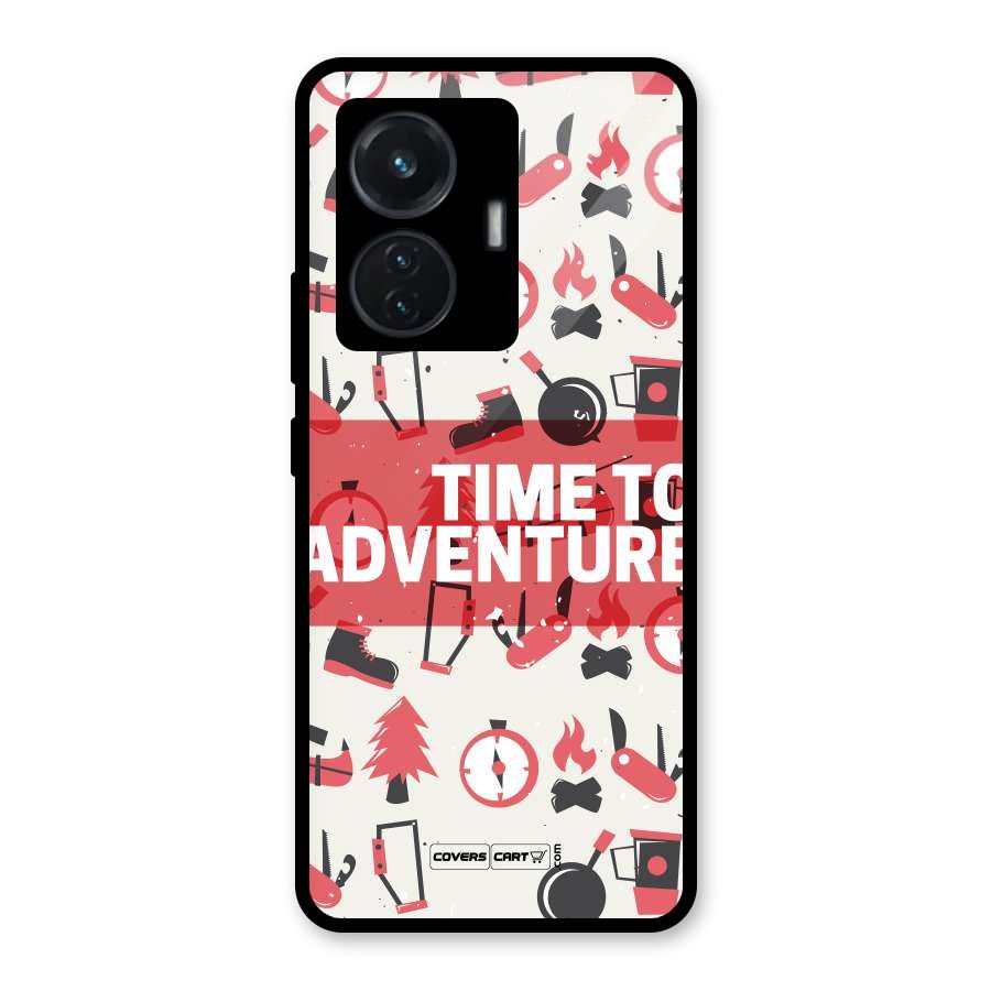 Time To Adventure Radiant Red Glass Back Case for iQOO Z6 44W
