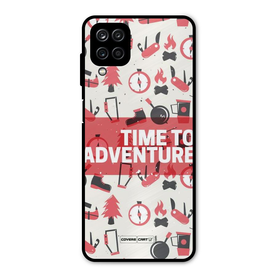 Time To Adventure Radiant Red Metal Back Case for Galaxy A12