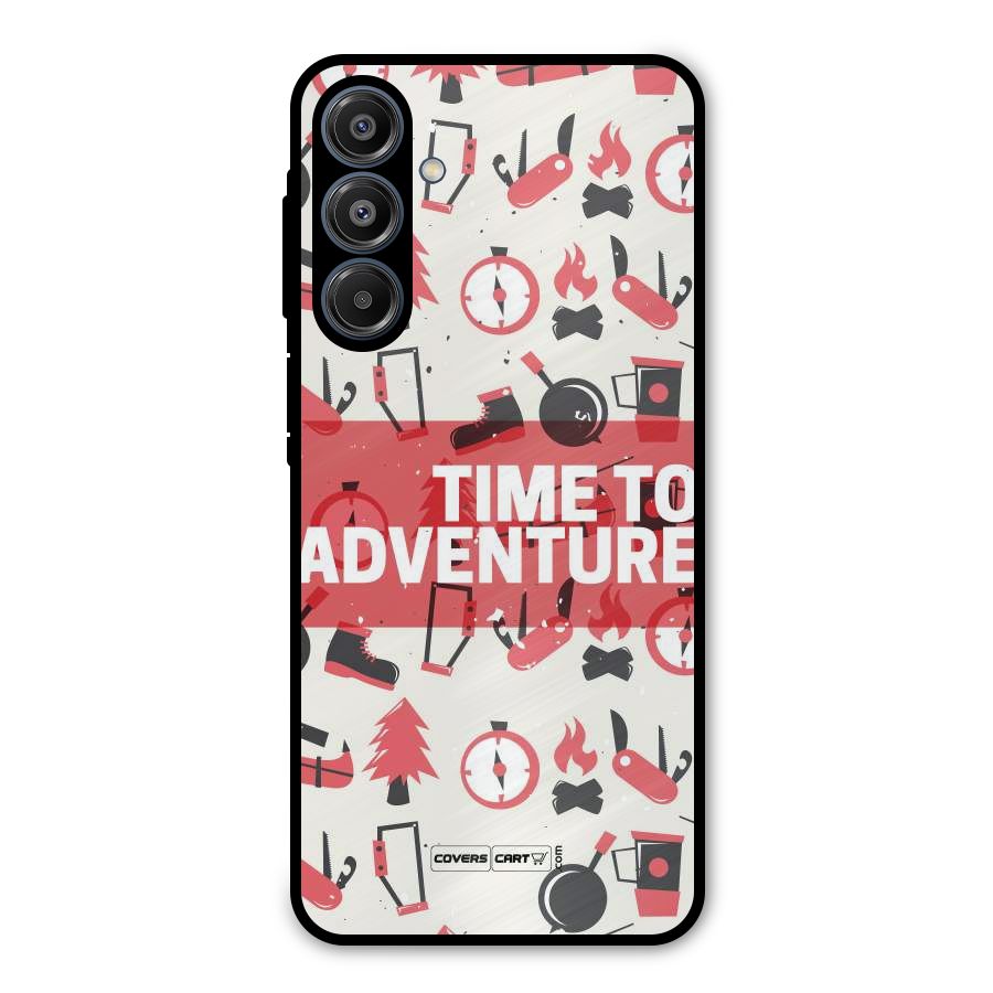 Time To Adventure Radiant Red Metal Back Case for Galaxy A16 5G