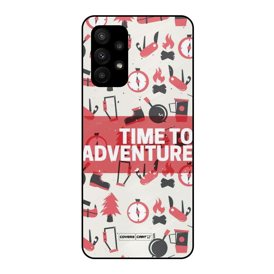Time To Adventure Radiant Red Metal Back Case for Galaxy A23