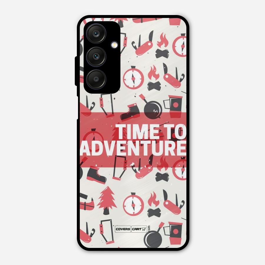 Time To Adventure Radiant Red Metal Back Case for Galaxy A25 5G
