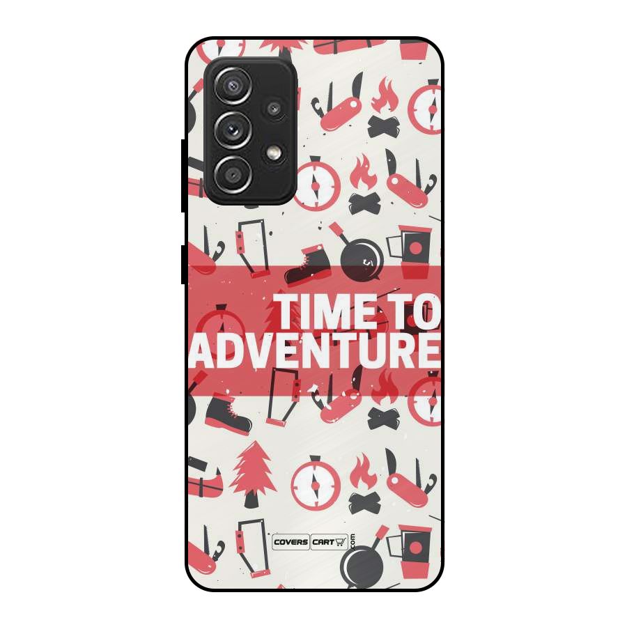 Time To Adventure Radiant Red Metal Back Case for Galaxy A52s 5G