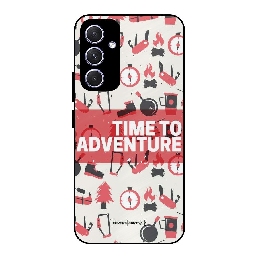 Time To Adventure Radiant Red Metal Back Case for Galaxy A54