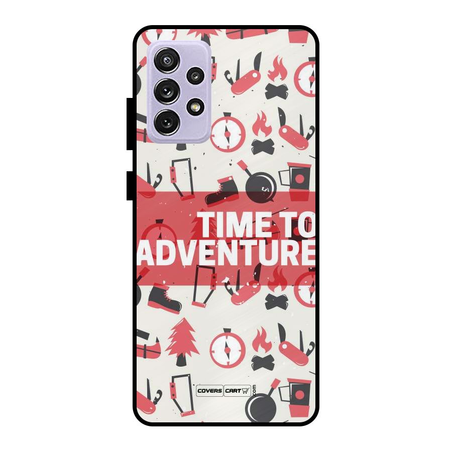 Time To Adventure Radiant Red Metal Back Case for Galaxy A72