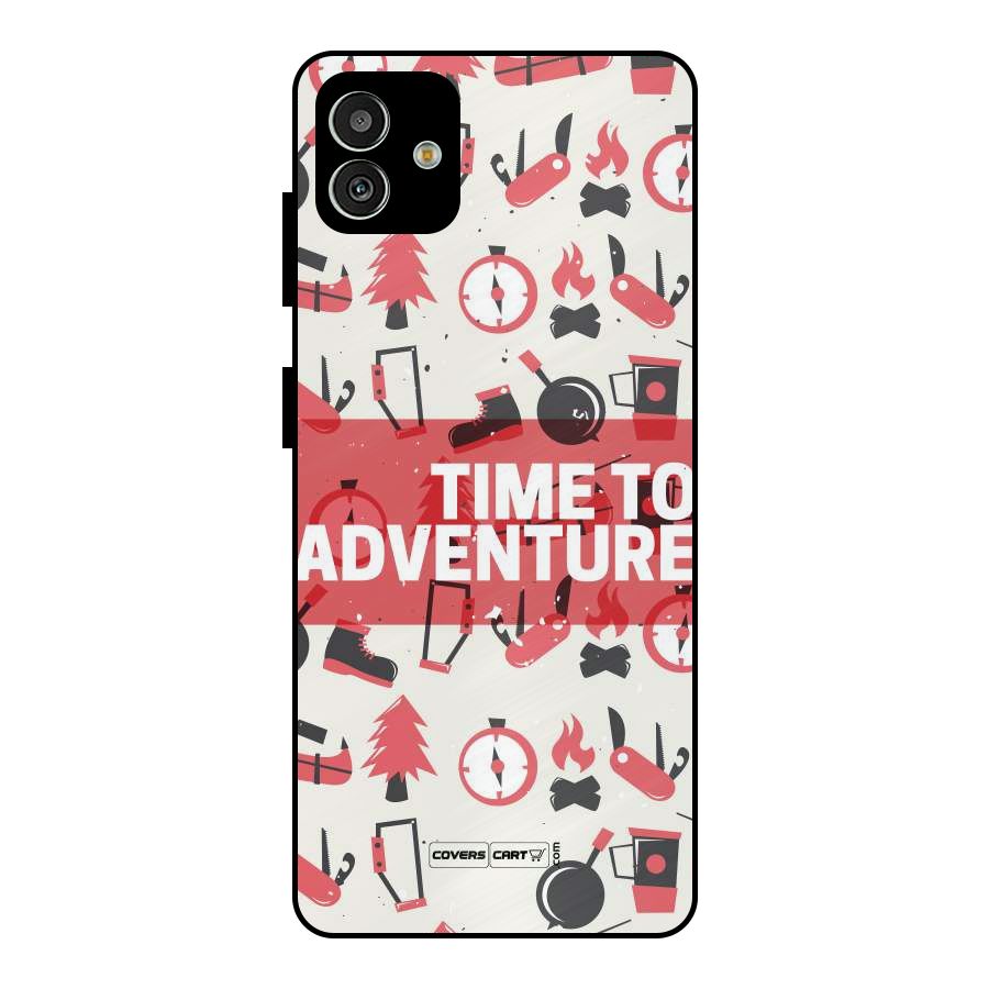 Time To Adventure Radiant Red Metal Back Case for Galaxy M13 5G