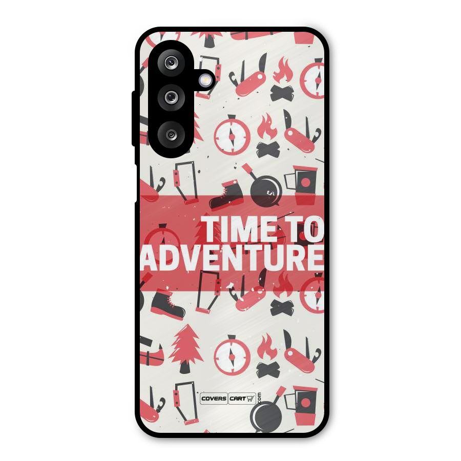 Time To Adventure Radiant Red Metal Back Case for Galaxy M36