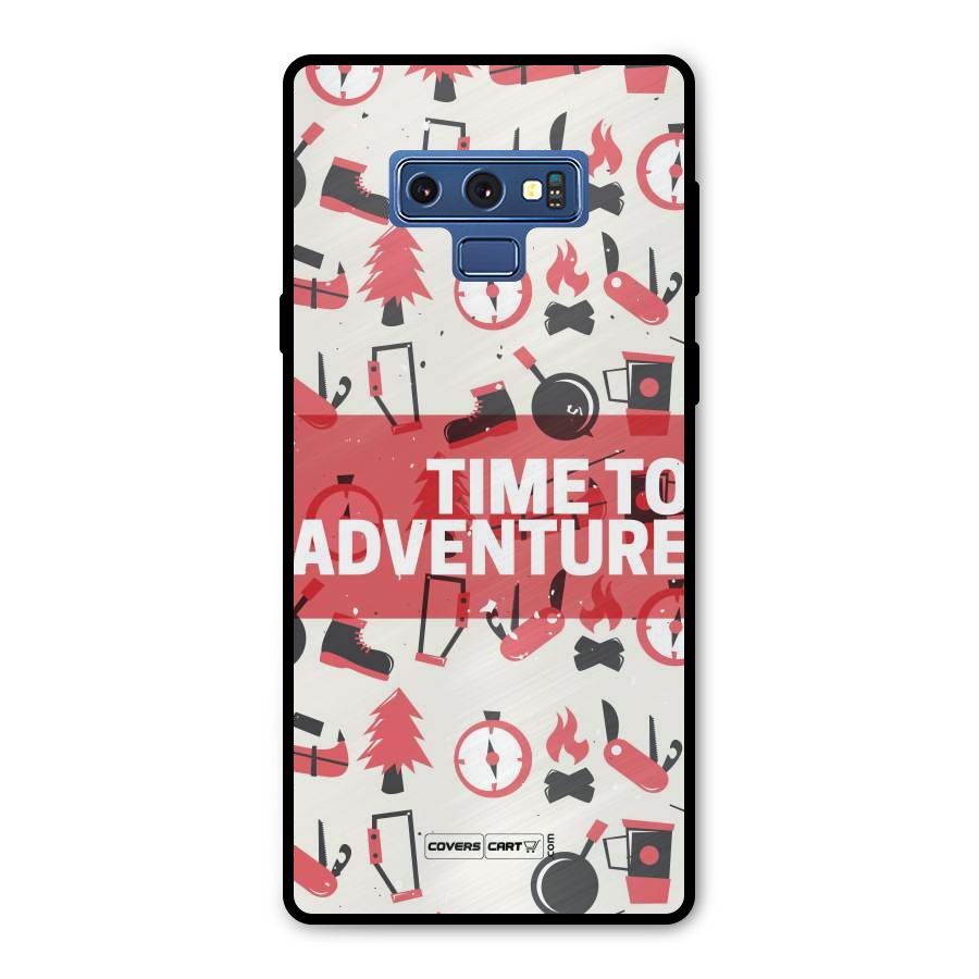 Time To Adventure Radiant Red Metal Back Case for Galaxy Note 9