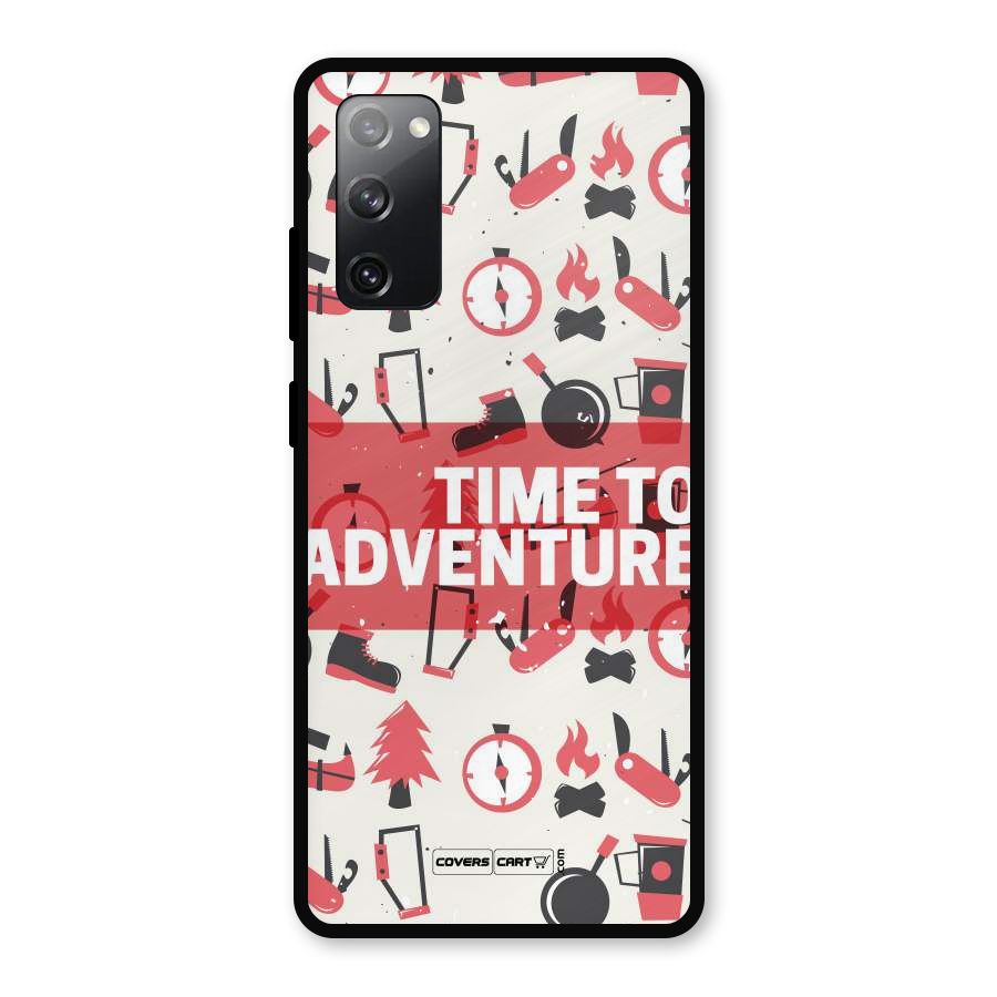 Time To Adventure Radiant Red Metal Back Case for Galaxy S20 FE