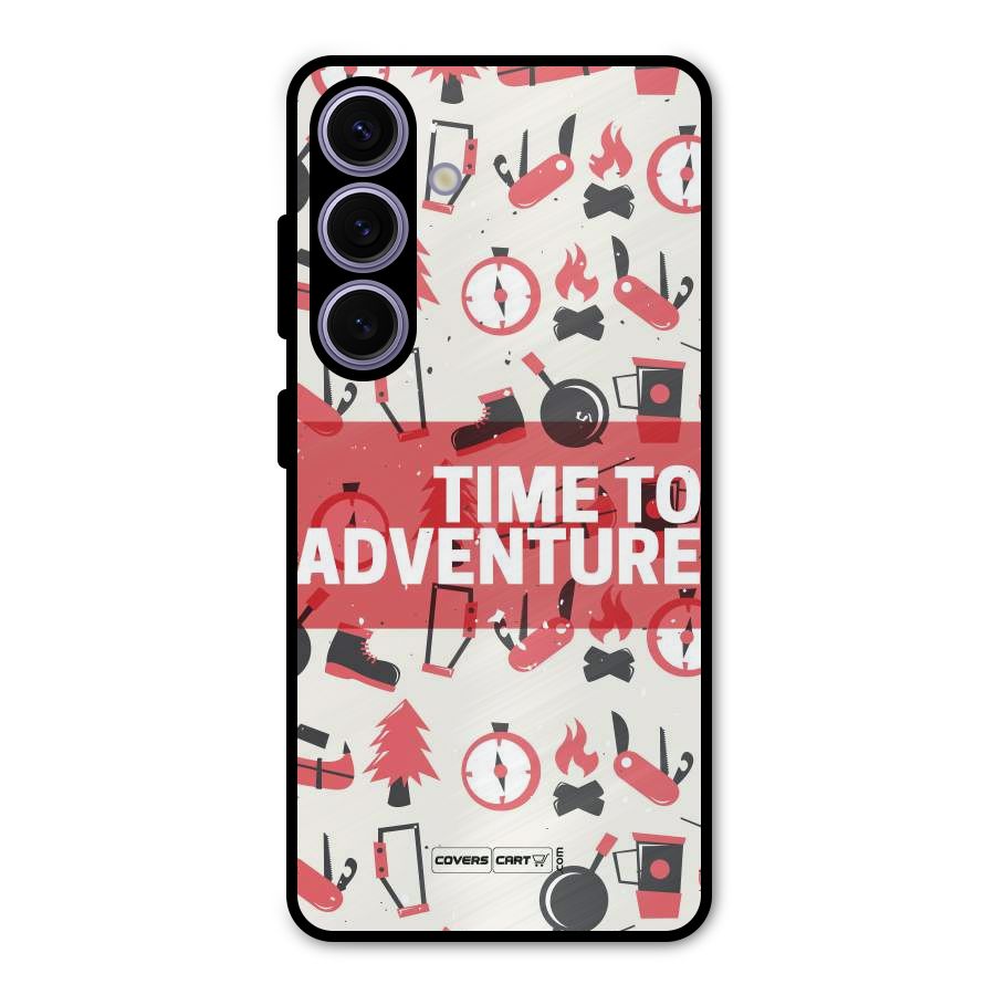 Time To Adventure Radiant Red Metal Back Case for Galaxy S24
