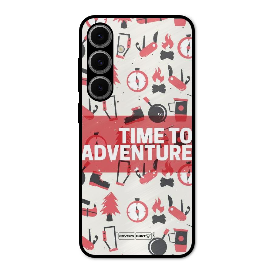 Time To Adventure Radiant Red Metal Back Case for Galaxy S24 FE