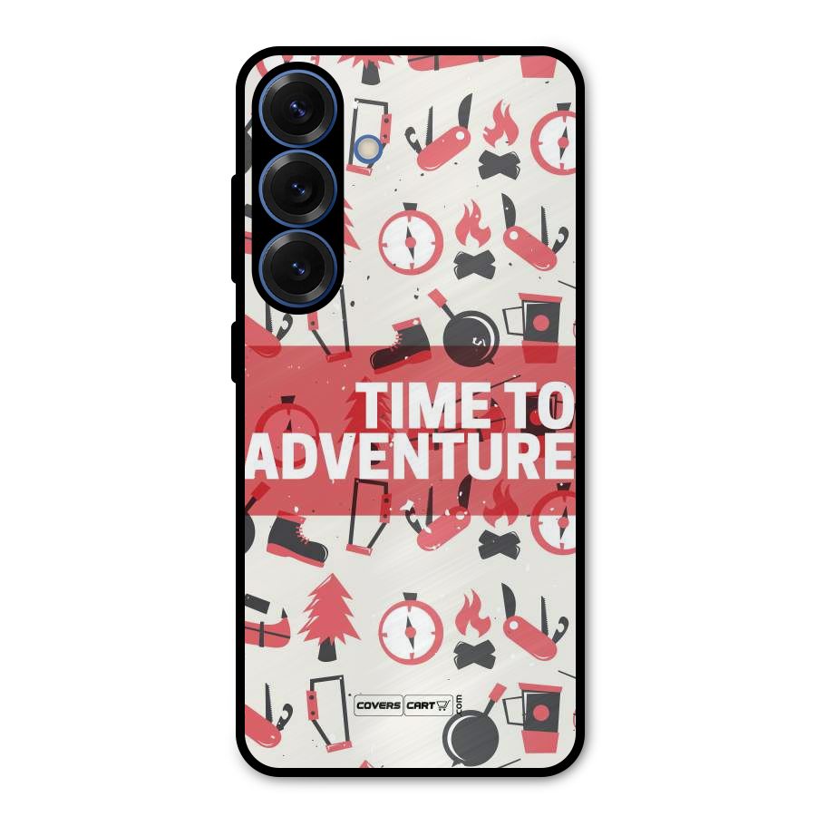 Time To Adventure Radiant Red Metal Back Case for Galaxy S25