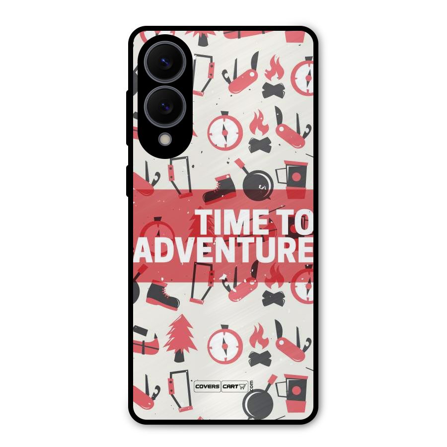 Time To Adventure Radiant Red Metal Back Case for Galaxy S25 Edge