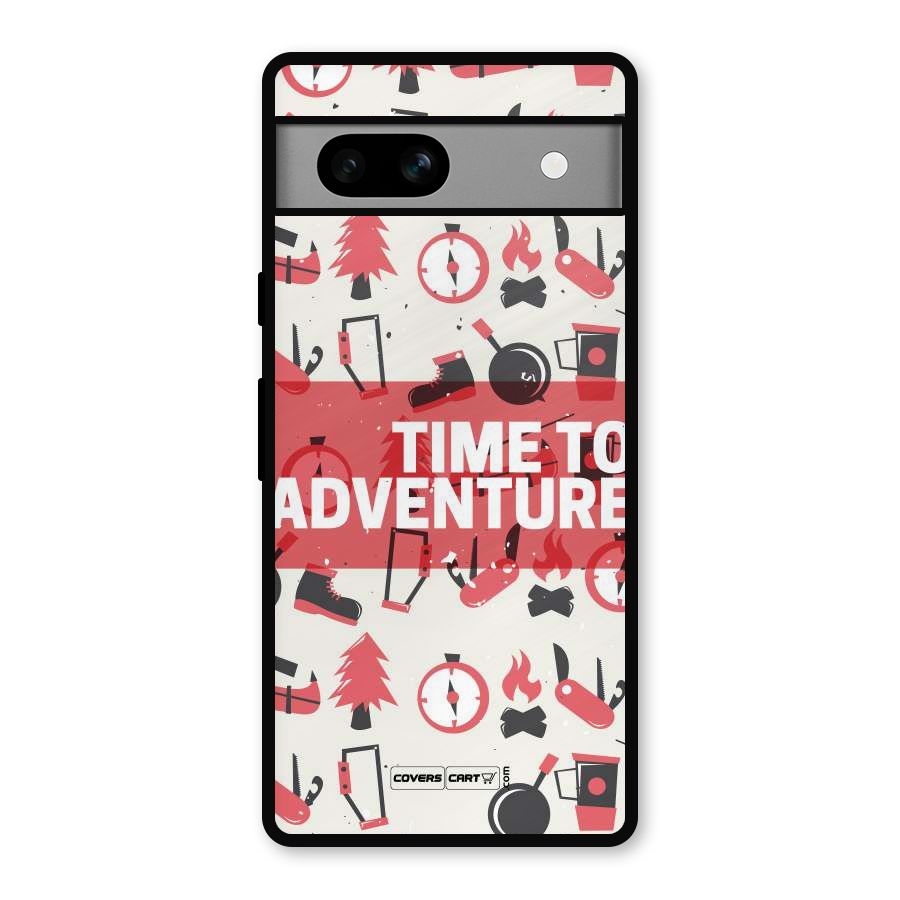 Time To Adventure Radiant Red Metal Back Case for Google Pixel 7a